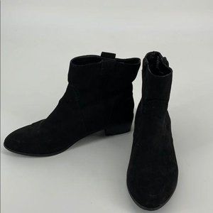 Just Fab Black Maesha 1" Heeled Bootie